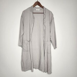 Mod Ref Womens Small Lagenlook Open Long Tunic Cardigan Pockets